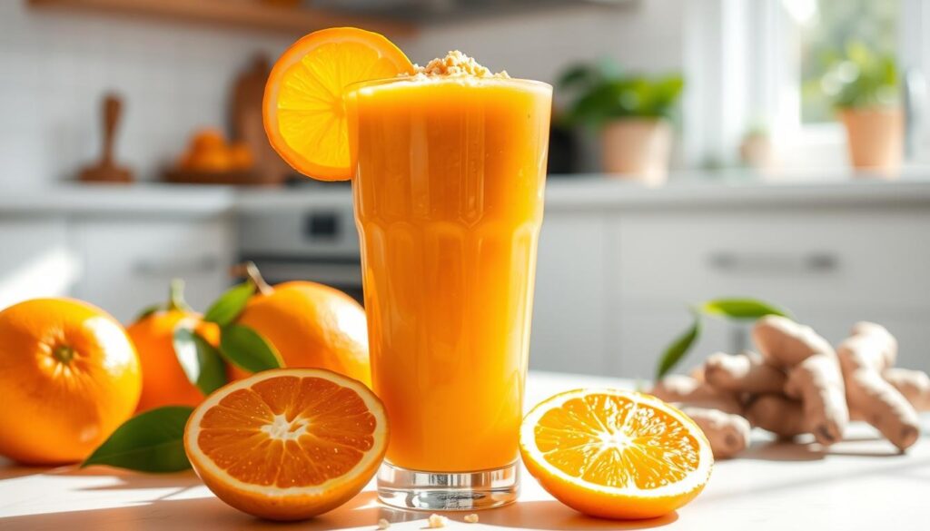 Citrus smoothie Orange smoothie Ginger-infused Lemon zest Anti-inflammatory